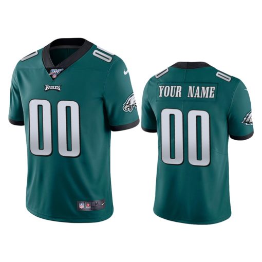 Men's Philadelphia Eagles ACTIVE PLAYER Custom 2019 Green 100th Season Vapor Untouchable Limited Stitched NFL Jersey